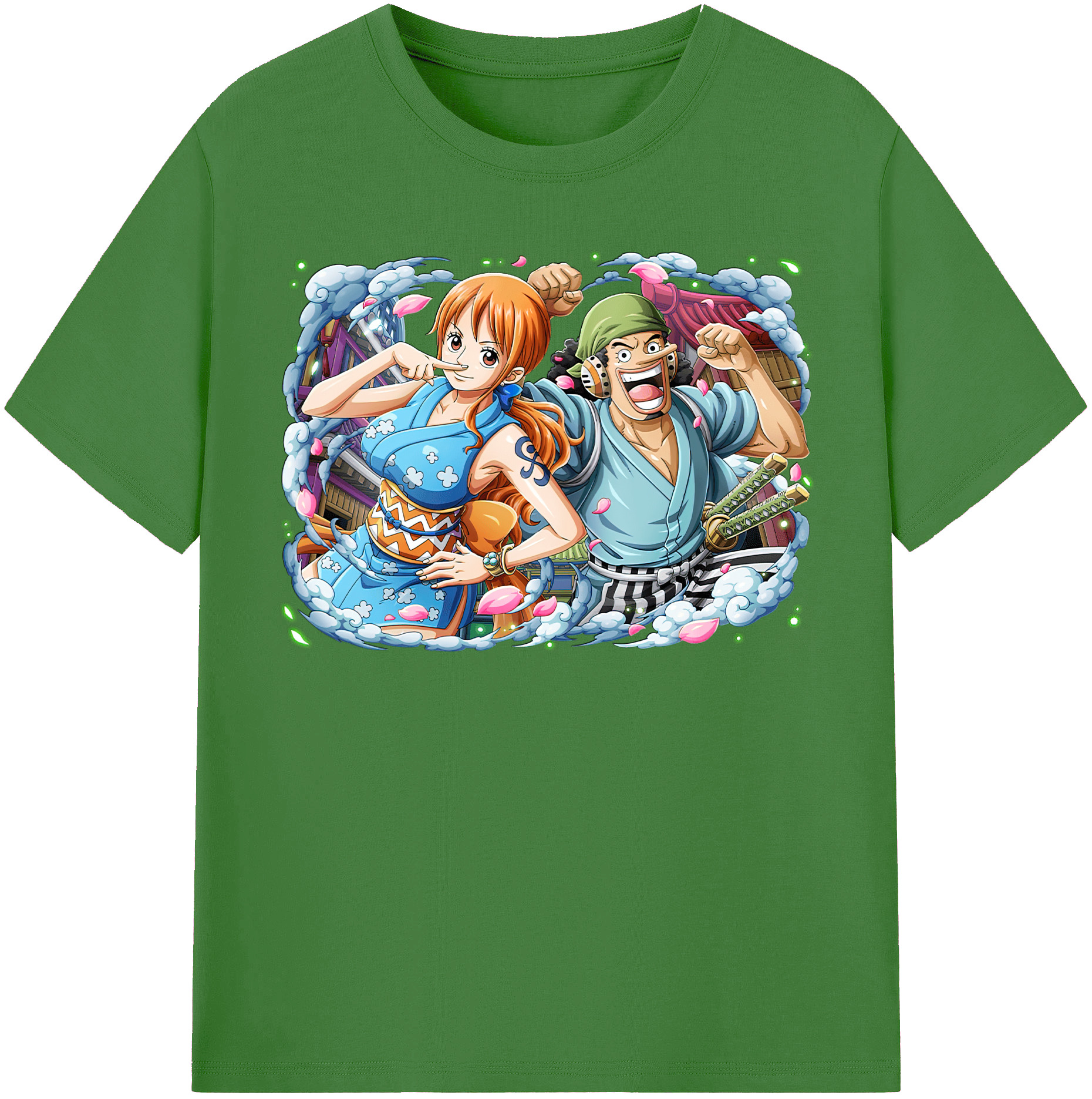 （画像用） ワンピース ナミ ONE PIECE Nami レディースカジュアルプリントTシャツ（綿100％）